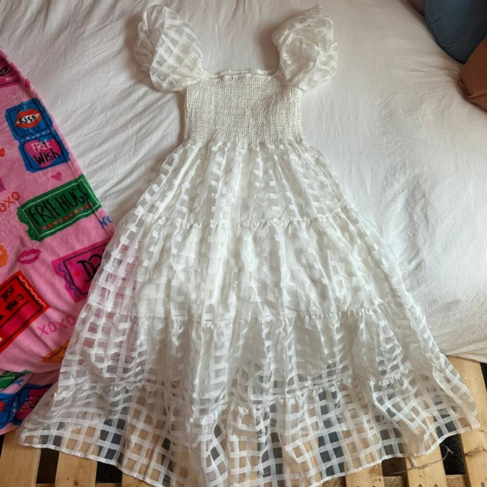 White maxi dress